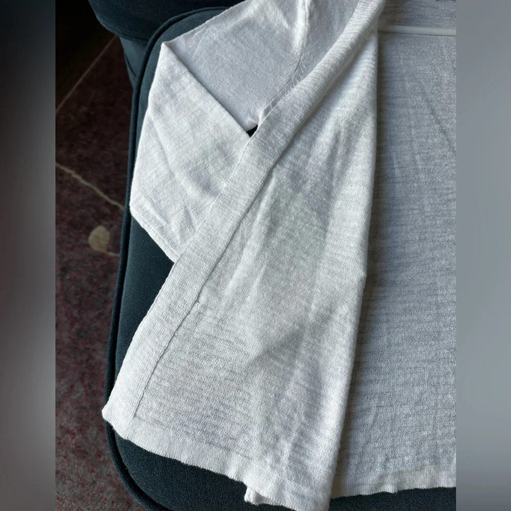 Croft & Barrow White Open Cardigan Sweater Size S NWT 62/31/7 cotton/rayon/nylon